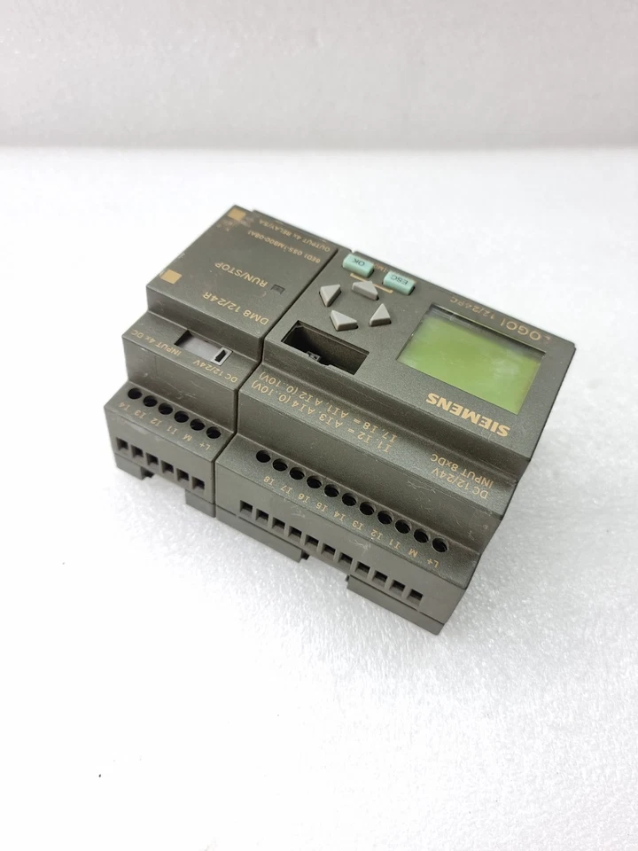 Used Working Siemens 6ED1052-1MD00-0BA6 Logo With 6ED1055-1MB00-0BA1 Module